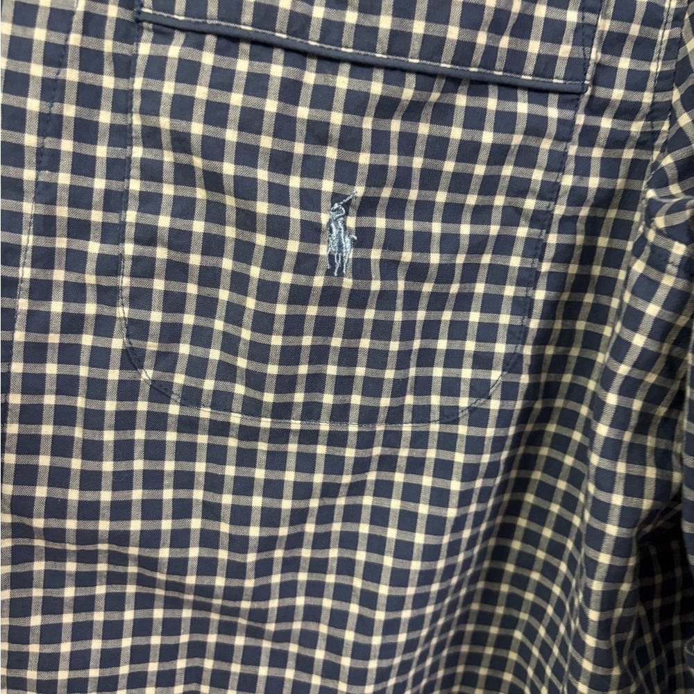 Ralph Lauren Blue Checkered Robe - Picture 2 of 3
